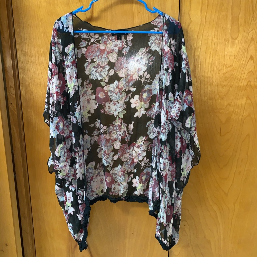 Sheer Floral Kimono
